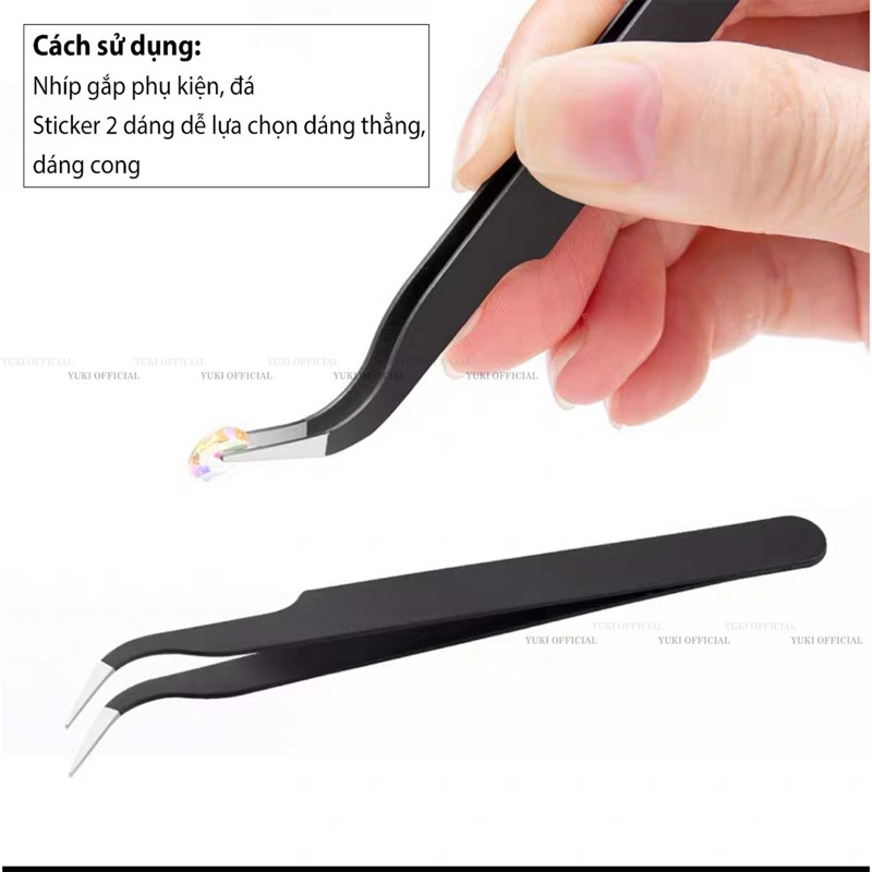 Nhíp gắp đá nail - nhíp gắn đá đính móng nail - nhíp gắn đá có vỏ - nhíp nail chuyên dụng cho dân làm móng