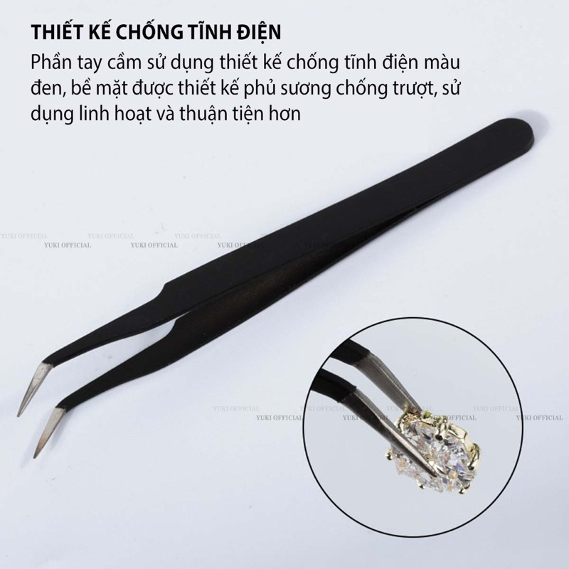 Nhíp gắp đá nail - nhíp gắn đá đính móng nail - nhíp gắn đá có vỏ - nhíp nail chuyên dụng cho dân làm móng