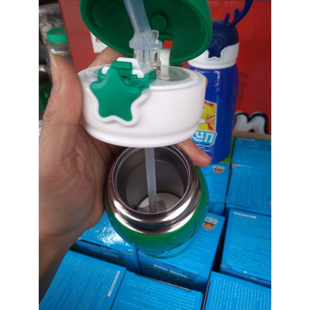 Bình nước giữ nhiệt Kun Cho Bé Dung Tích 500ml- Hàng khuyến mãi chính hãng từ sữa Kun