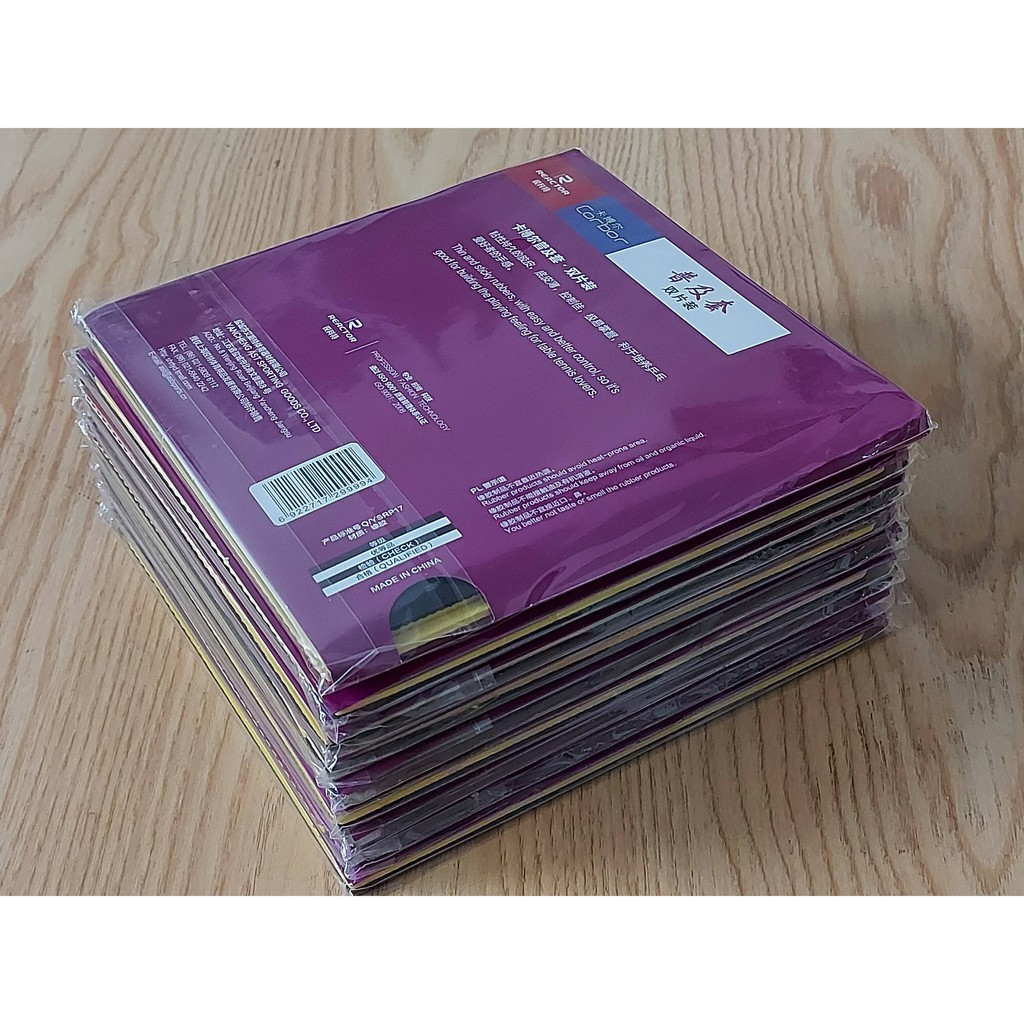 Combo hai mặt vợt bóng bàn REACTOR CORBO tím kèm keo sữa E. long 3 và 45 cm viền vợt TIBHAR