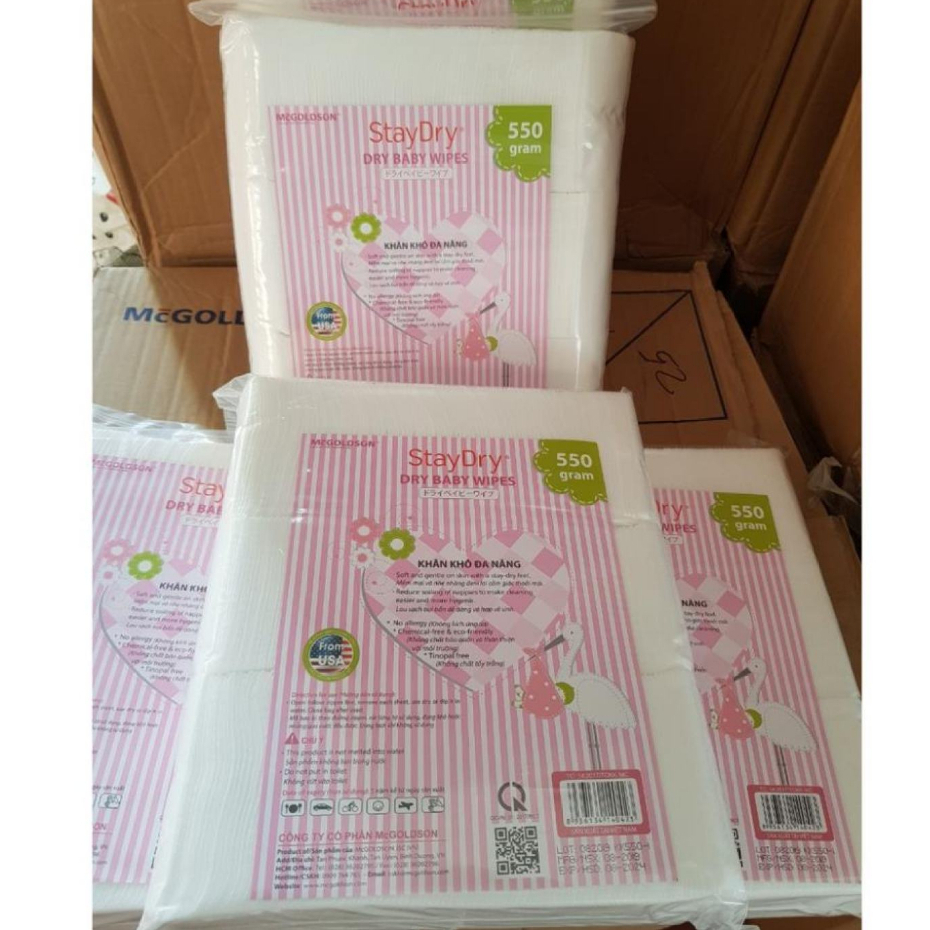 Khăn Vải Khô Đa Năng Cao Cấp Stay Dry 550G Không Xơ, An Toàn Cho Trẻ Sơ Sinh