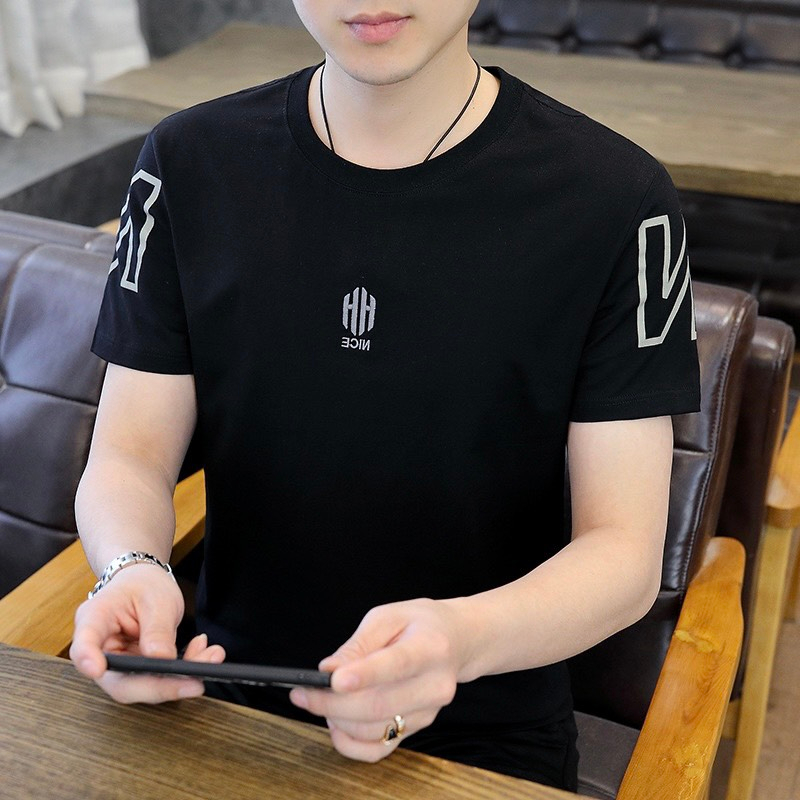 Áo thun nam áo phông nam tay ngắn cổ tròn chất đẹp cotton thun lanh co giãn thoải mái 4 mùa aothun_vakas