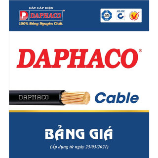 NaShop - 100 mét dây điện đôi Daphaco 2x16T (1 cuộn dây súp mềm 2x0.5, thiết bị điện, TBD)