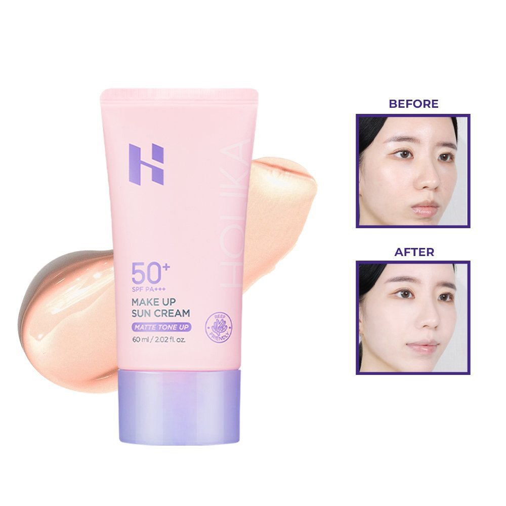 Kem chống nắng Hàn Quốc Holika Holika SPF50+ PA+++ dưỡng ẩm làm sáng bảo vệ da khỏi tia cực tím 24h 60ml