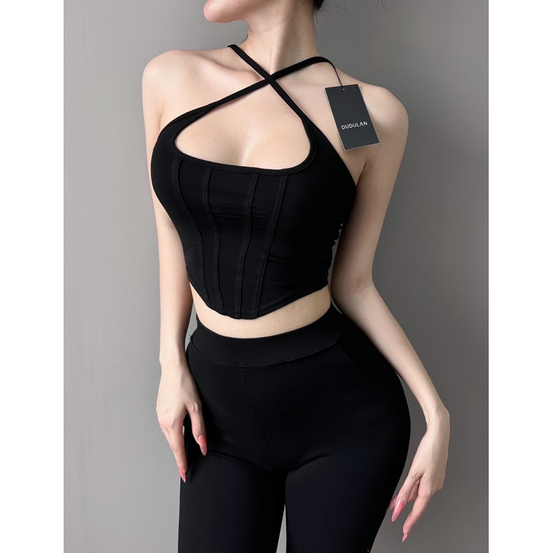 Áo yếm corset ANNAKIKI chất cotton ôm body - A120