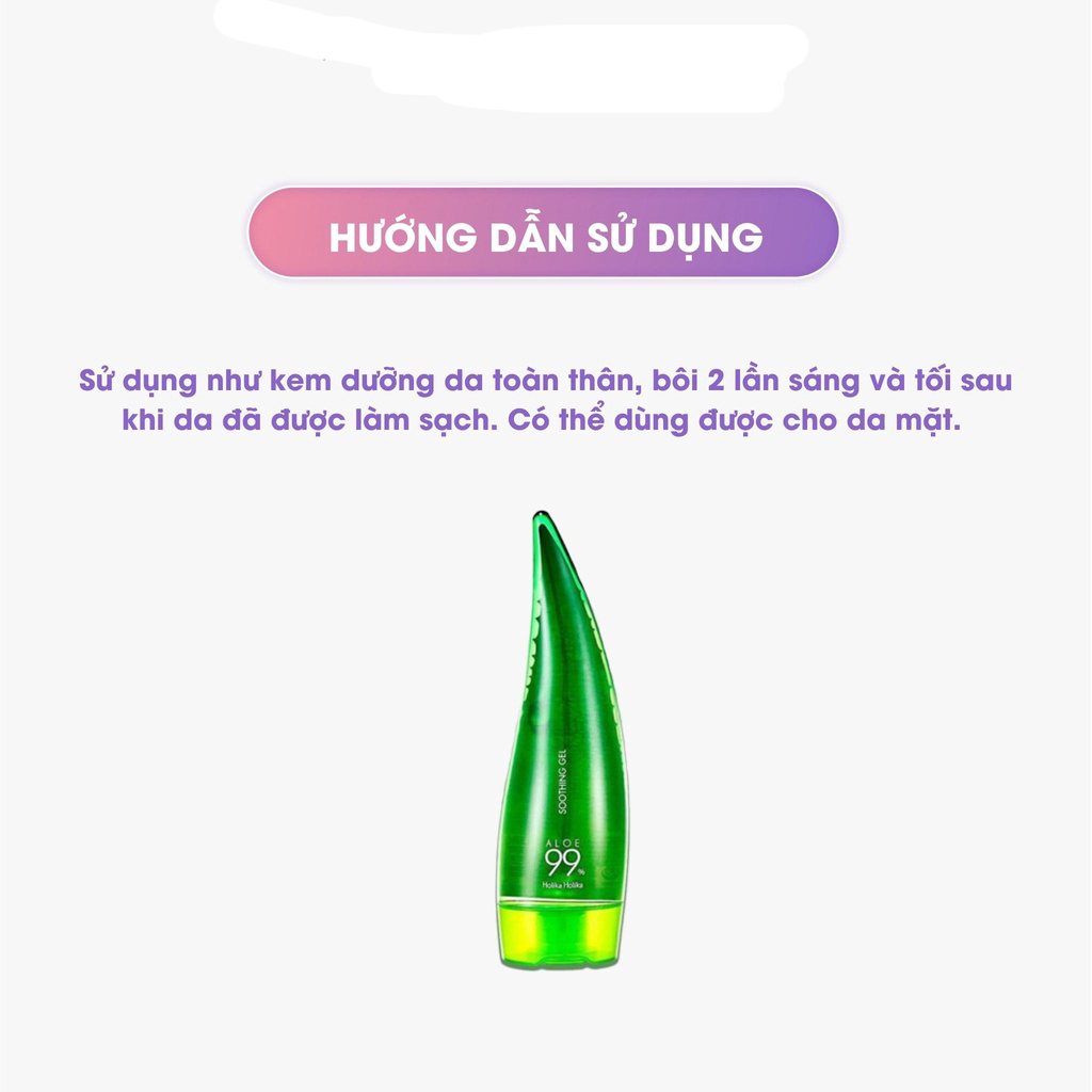 Gel nha đam dưỡng ẩm Holika Holika Hàn Quốc tăng độ đàn hồi se khít lỗ chân lông giúp làn da mềm mịn 250ml