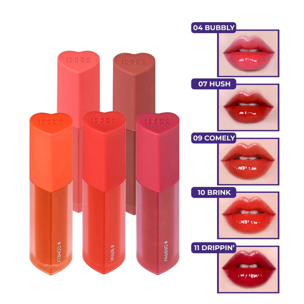 Son môi Tint Hàn Quốc Holika Holika màu sắc tươi trẻ cấp ẩm lâu trôi chống thấm nước giữ môi luôn mềm mướt căng mọng 3g