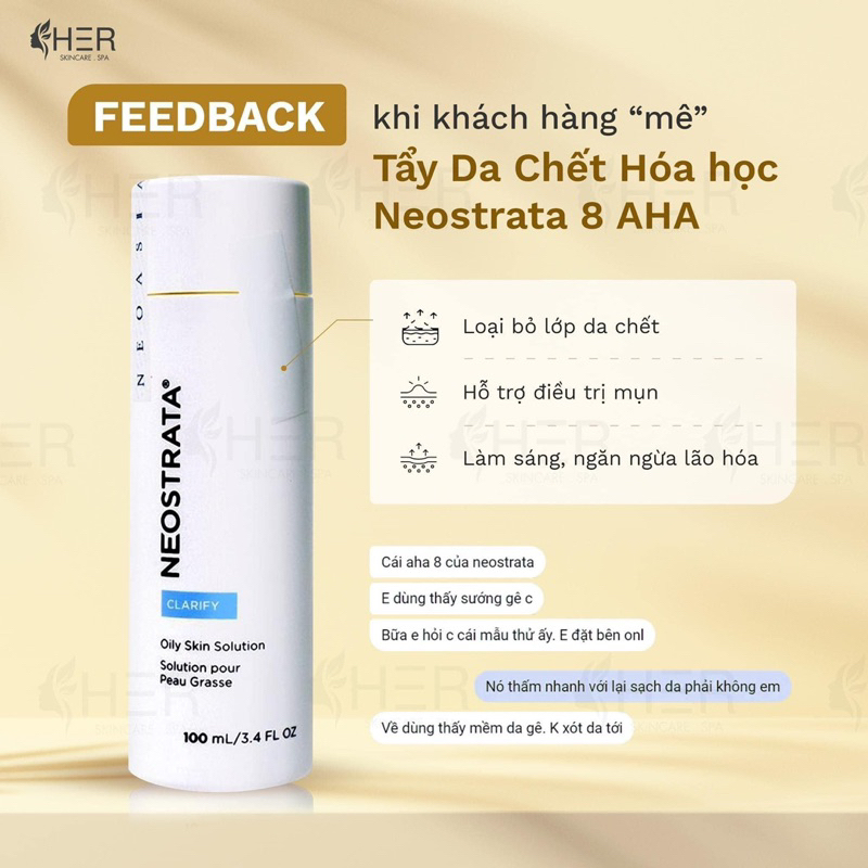 Tẩy da chết hoá học NeoStrata Oily Skin Solution 8% AHA làm sạch sâu, giảm thâm, chống lão hóa 100ml Chính Hãng