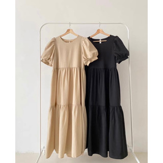 Đầm váy suông dáng dài babydoll dạo phố bầu mặc được