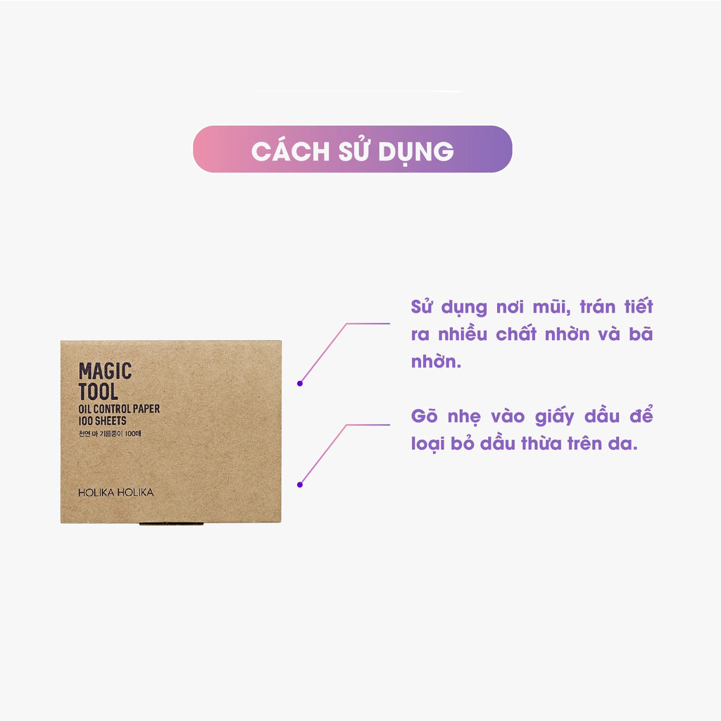 Giấy thấm dầu Hàn Quốc Holika Holika Magic Tool Oil Control Paper 100 tờ/gói 10x6,2  - 7179