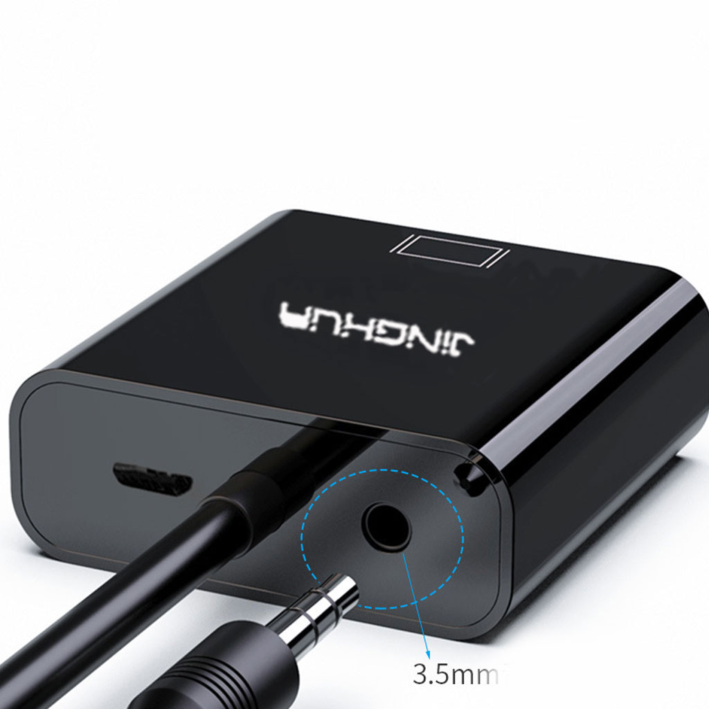 Cáp Chuyển Đổi HDMI To VGA Jinghua JH-01 Kèm Dây Audio 3.5