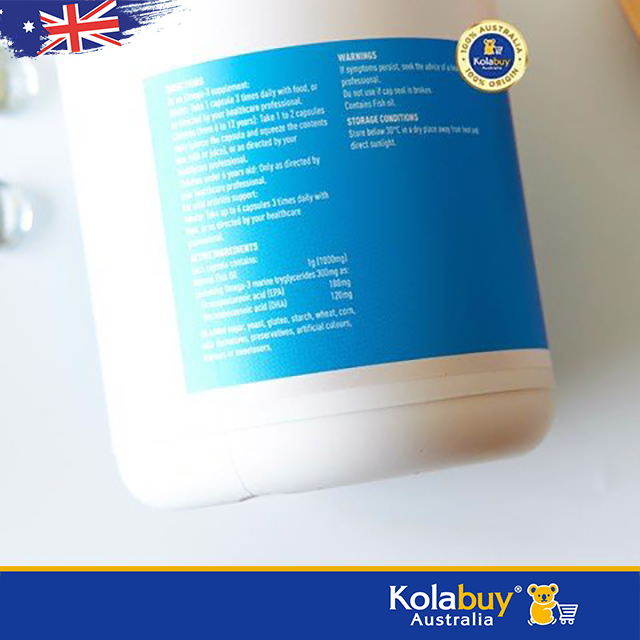 Viên uống bổ sung dầu cá Fish Oil 1000mg Omega 3 400 viên Healthy Care của Úc