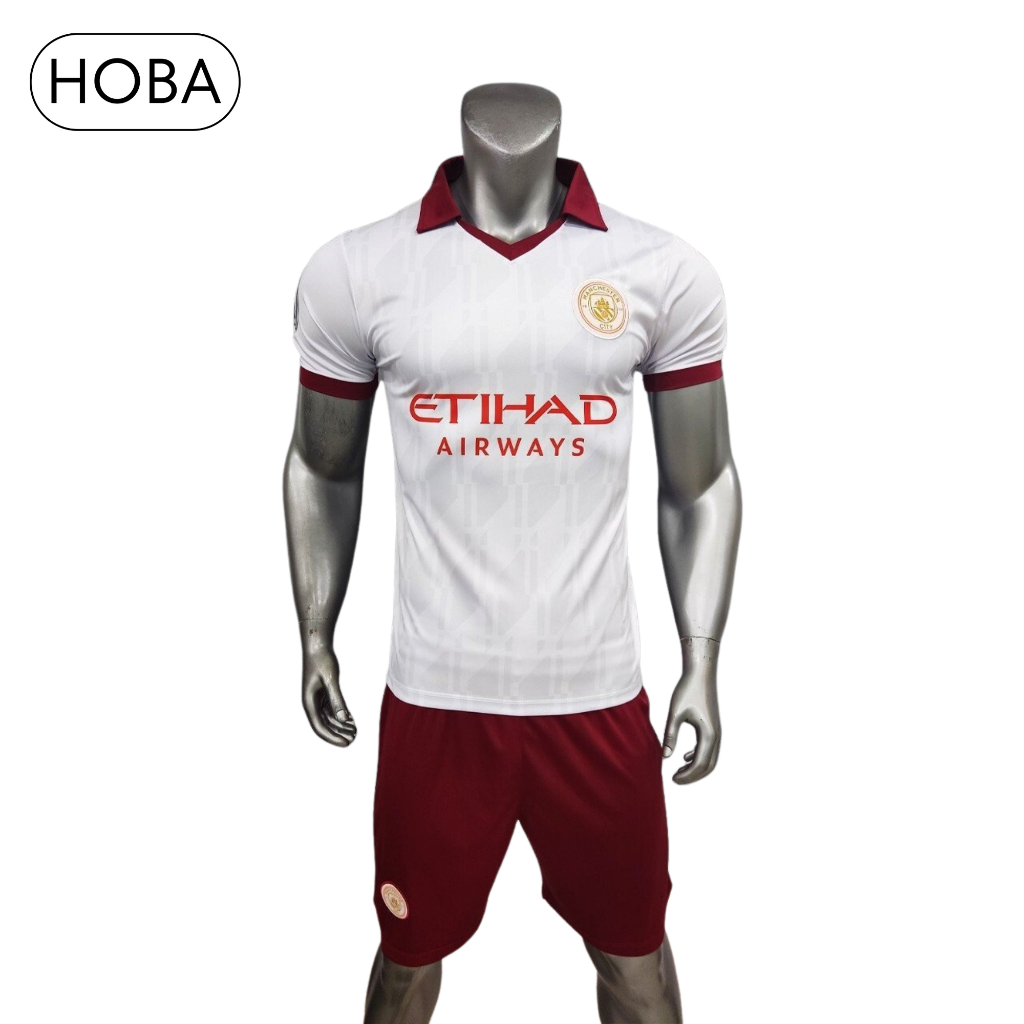 Quần áo bóng đá, đồ đá banh Man City MC trắng thun lạnh cao cấp