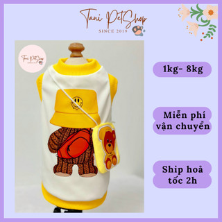 Áo ba lỗ mùa hè cho chó mèo - áo thun ba lỗ gấu drew - quần áo chó mèo thú cưng tanipetshop