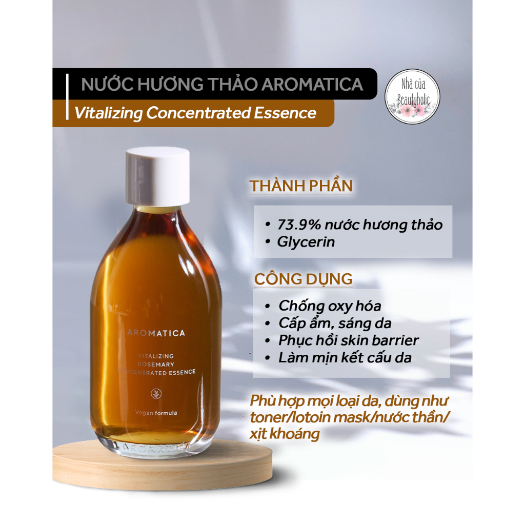 Nước dưỡng cô đặc AROMATICA VITALIZING ROSEMARY CONCENTRATED ESSENCE