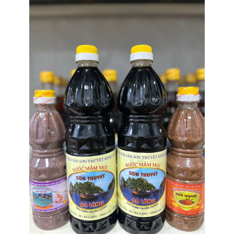 combo 2 chai măm mực Sơn thuyết 1.8l tặng 500g mam tôm hoặc500g măm tep