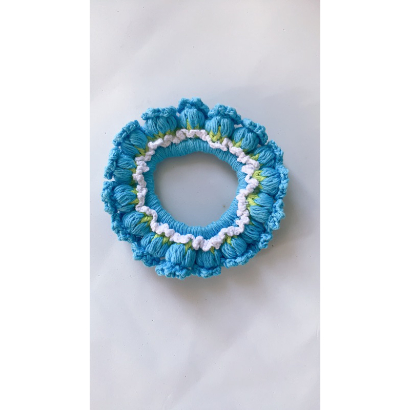 Scrunchies handmade, dây buộc tóc hoa tulip