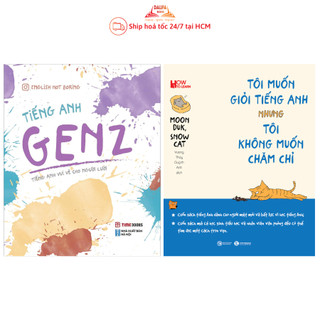 Sách - combo 2 cuốn tiếng anh vui vẻ cho người lười: tiếng anh genz + tôi muốn giỏi tiếng anh nhưng không muốn chăm chỉ
