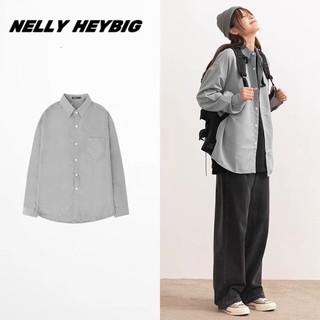 Áo sơ mi tay dài [220286] Nelly Heybig form rộng dành cho nam và nữ 39