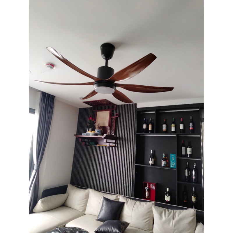 Quạt trần đèn cao cấp 6 cánh ASIA QT12 - Sải cánh 1370