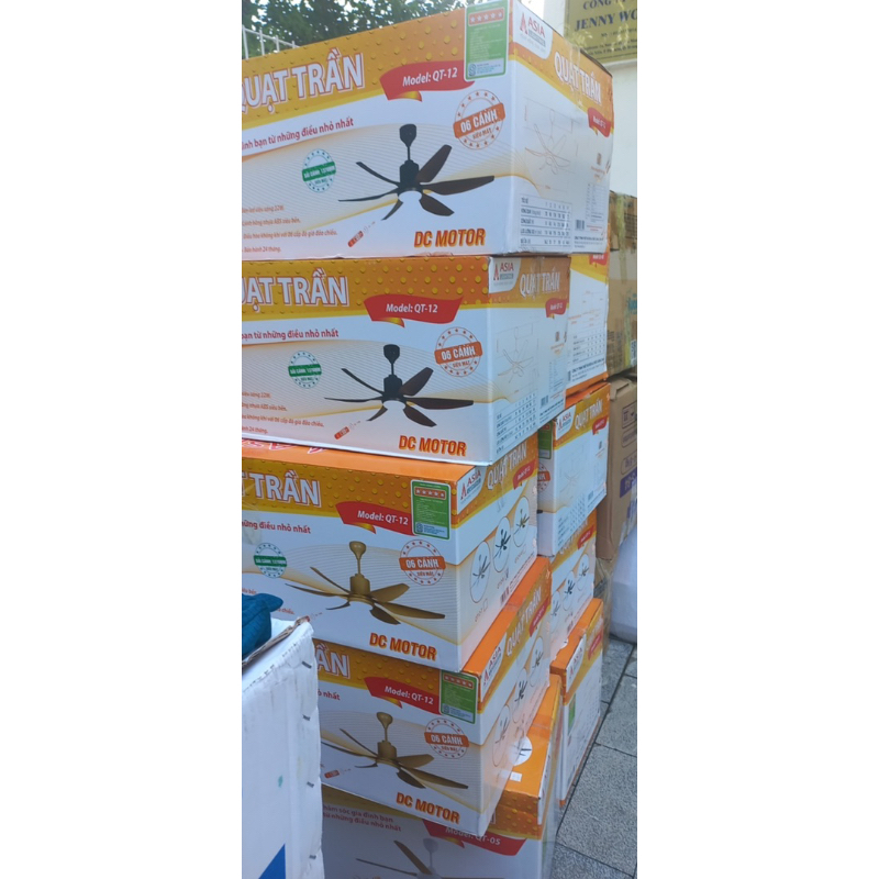Quạt trần đèn cao cấp 6 cánh ASIA QT12 - Sải cánh 1370