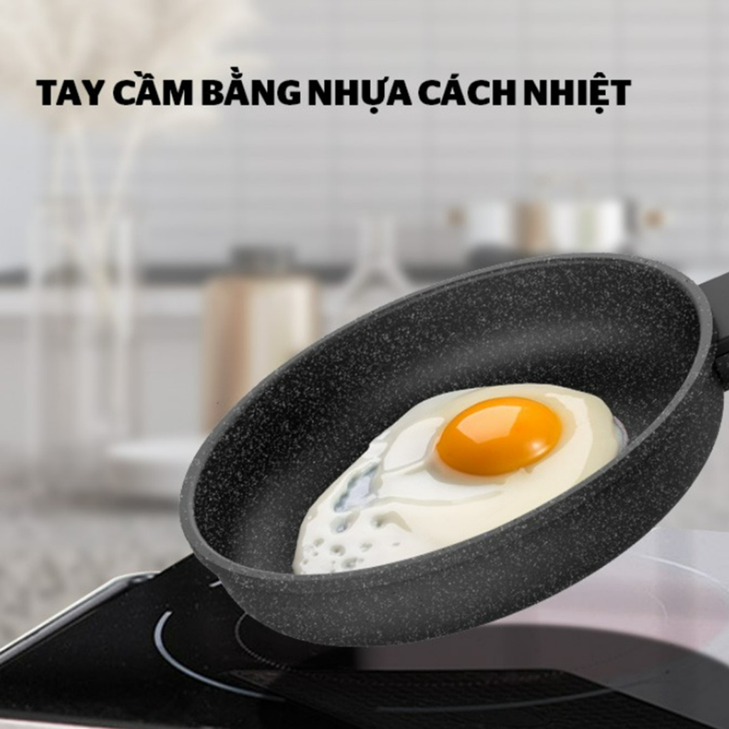 Chảo Đá Chống Dính KHÔNG TỪ SUNHOUSE Size 18-30cm SBD 18-30