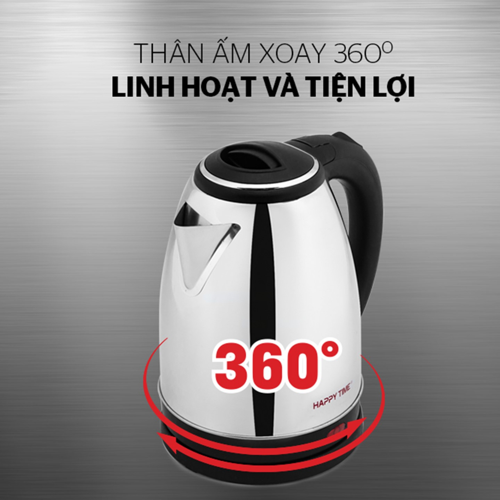 Ấm siêu tốc INOX 1.5L HAPPY TIME HTD1088