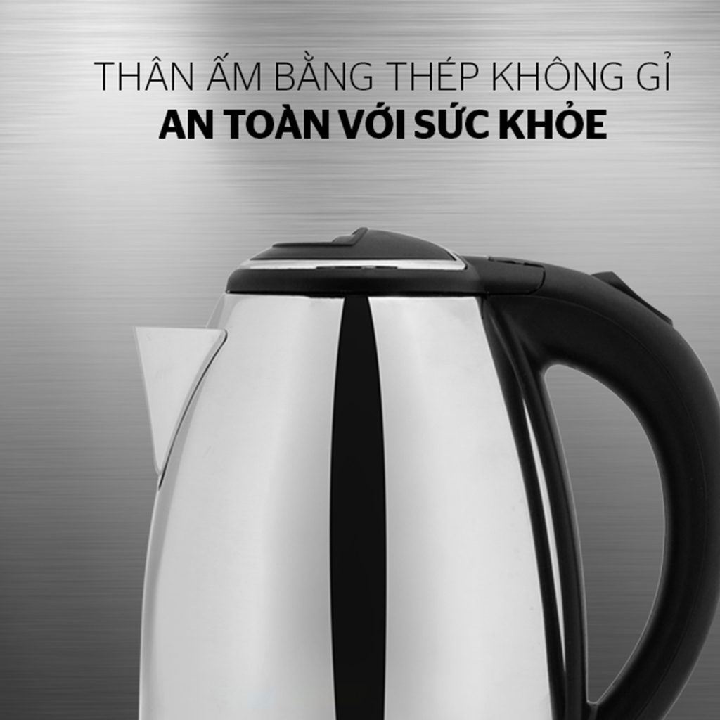 Ấm siêu tốc INOX 1.5L HAPPY TIME HTD1088