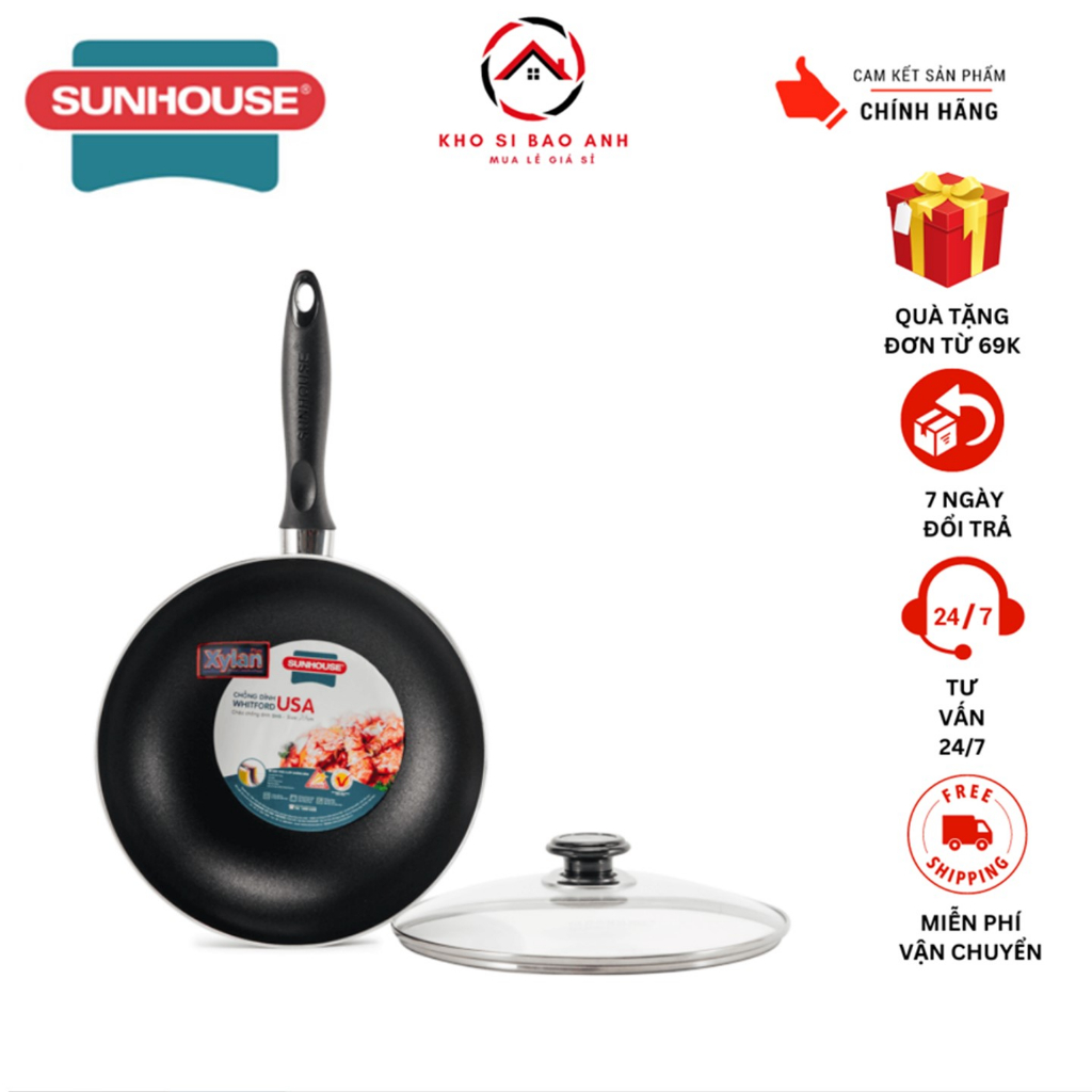 Chảo chống dính sâu SUNHOUSE SHS26K CHÍNH HÃNG