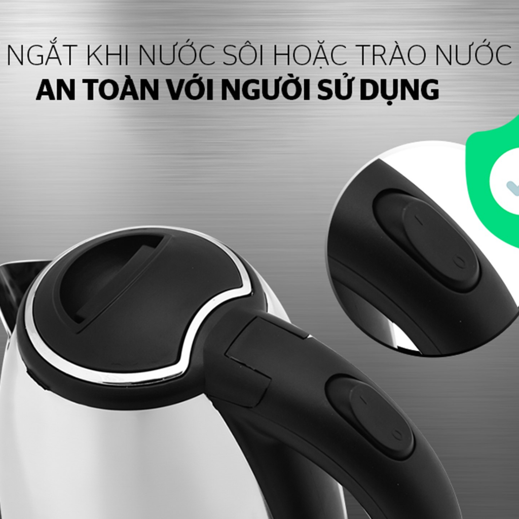 Ấm siêu tốc INOX 1.5L HAPPY TIME HTD1088