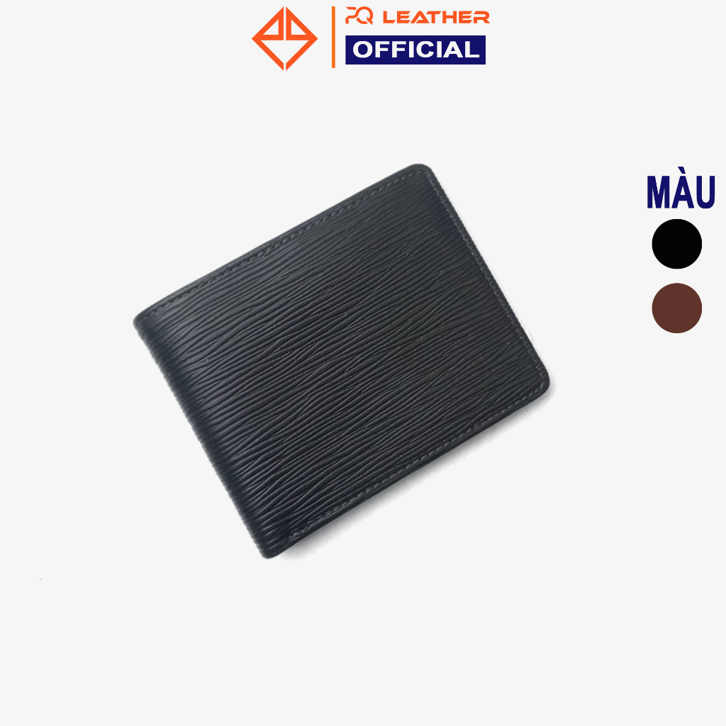 Ví nam da bò thật cao cấp dáng ngang, sang trọng đẳng cấp PQ Leather PV4-BH 12 tháng