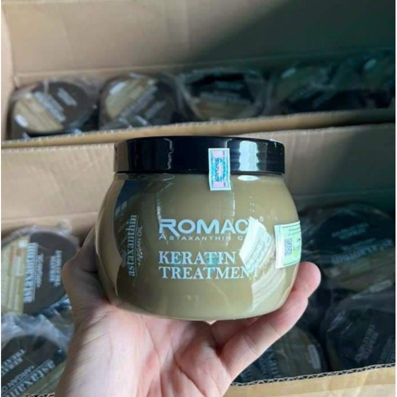 Hấp dầu Keratin Romacy siêu phục hồi tóc hư tổn 500ml