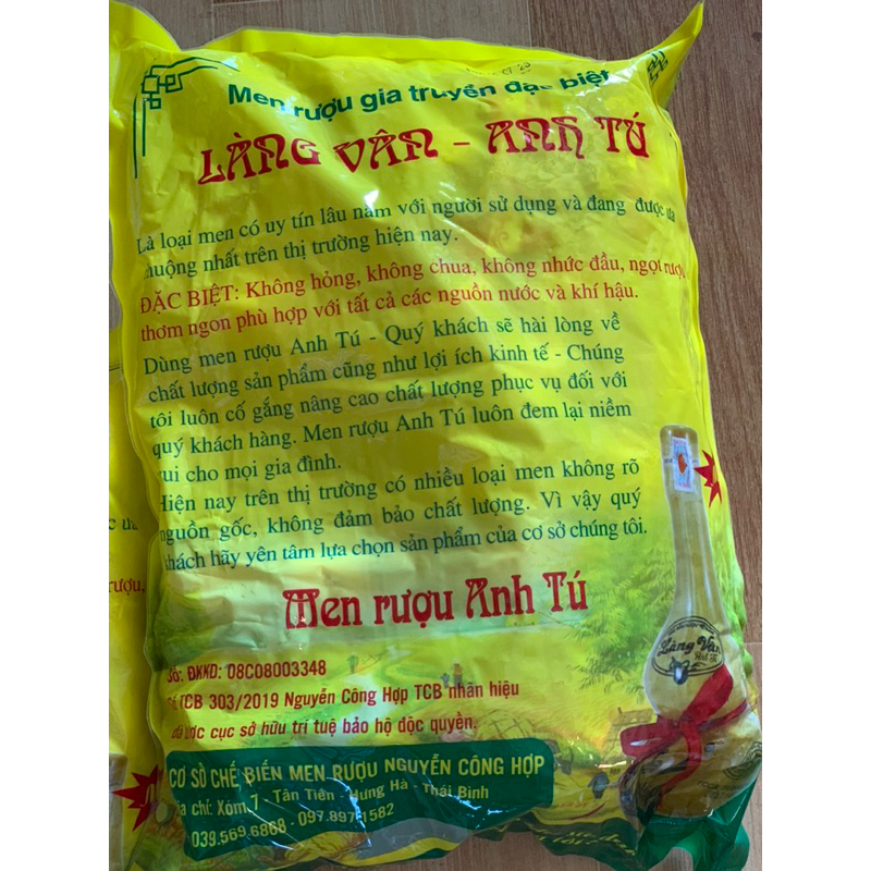 Men ủ rượu Làng Vân bịch 1 kg