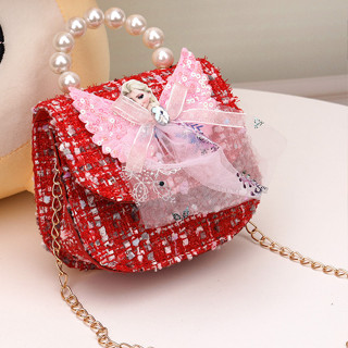 Túi Xách Cho Bé Gái Vải Dạ Đính Nơ Đính Hình ELSA  Xinh Xắn Cute Đáng Yêu Cho Bé Đi Chơi, Diện Tết, Nhận Lì Xì