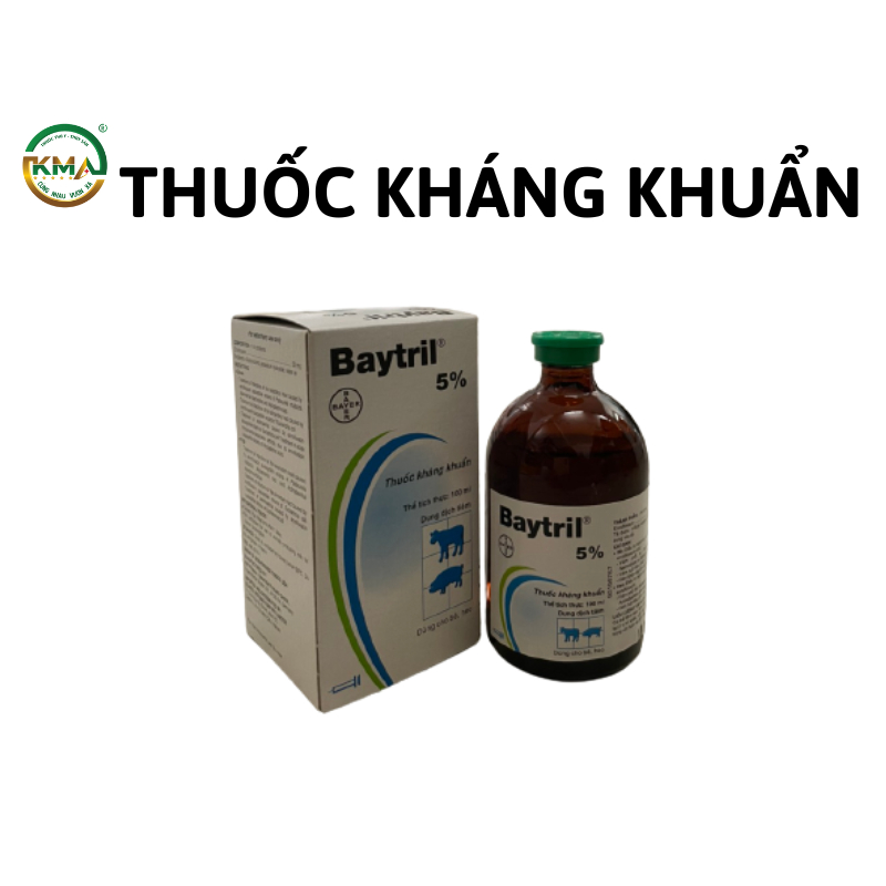 BAYTRIL 5% - THUỐ.C KHÁNG KHUẨN DÙNG TRÊN BÊ VÀ HEO