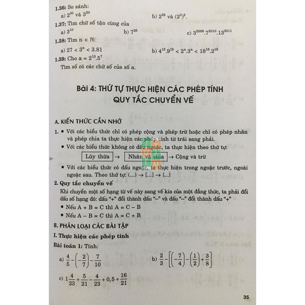 Sách - Phân loại và giải chi tiết các dạng bài tập Toán 7