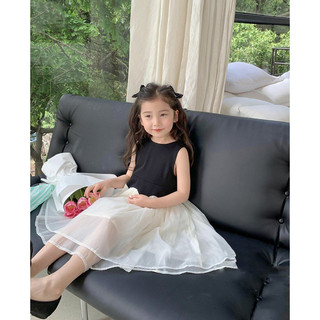 Đầm tơ xòe tiểu thư cho bé từ 1 đến 11 tuổi