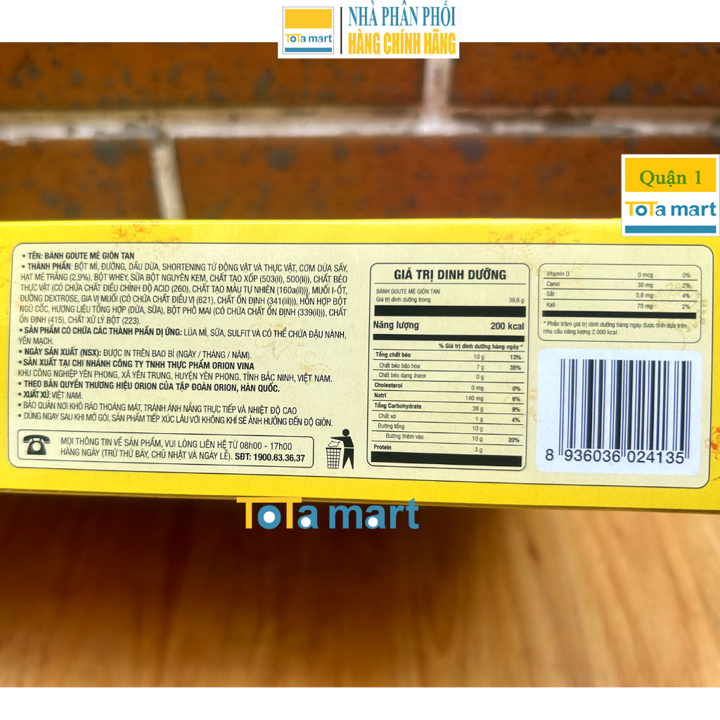 Bánh GOUTE mè / hạt dinh dưỡng hộp lớn 8 gói, hộp nhỏ 4 gói. Đã hết CTKM +2.