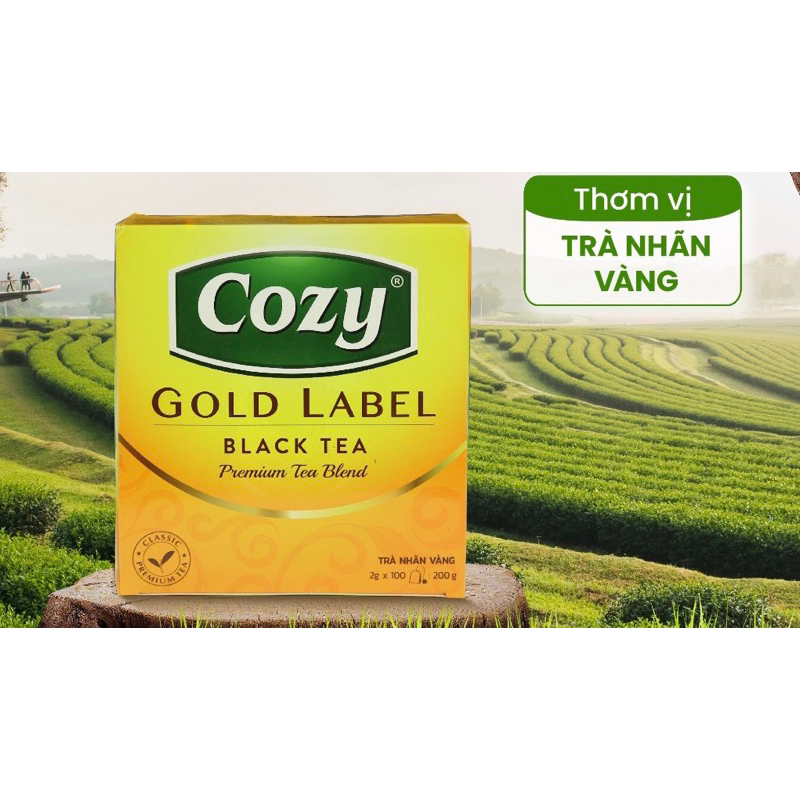 TRÀ COZY NHÃN VÀNG 100 tép