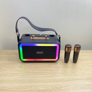 Loa bluetooth karaoke m3201 kèm 2 mic không dây