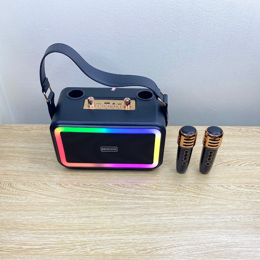 Loa Bluetooth Karaoke M3201 Kèm 2 Mic Không Dây