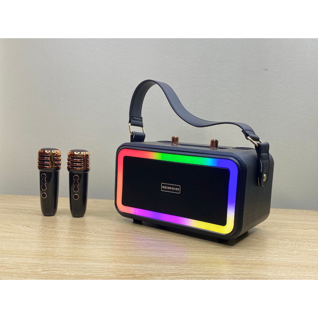 Loa Bluetooth Karaoke M3201 Kèm 2 Mic Không Dây