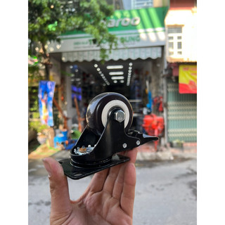 Bộ 4 bánh xe đẩy hàng bánh 6cm chịu lực cao - 2 xoay và 2 bánh xoay có khóa