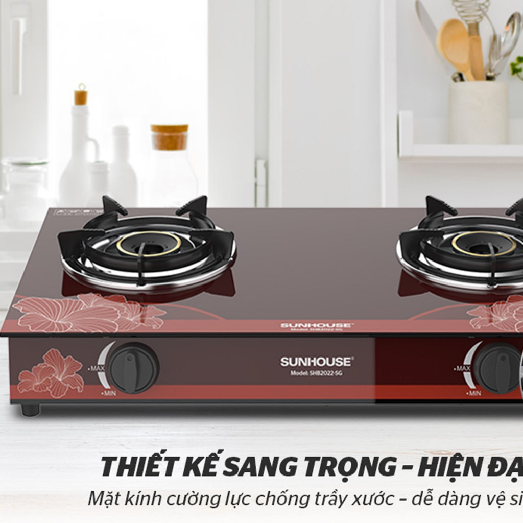 Bếp gas dương kính SUNHOUSE SHB2022-SG