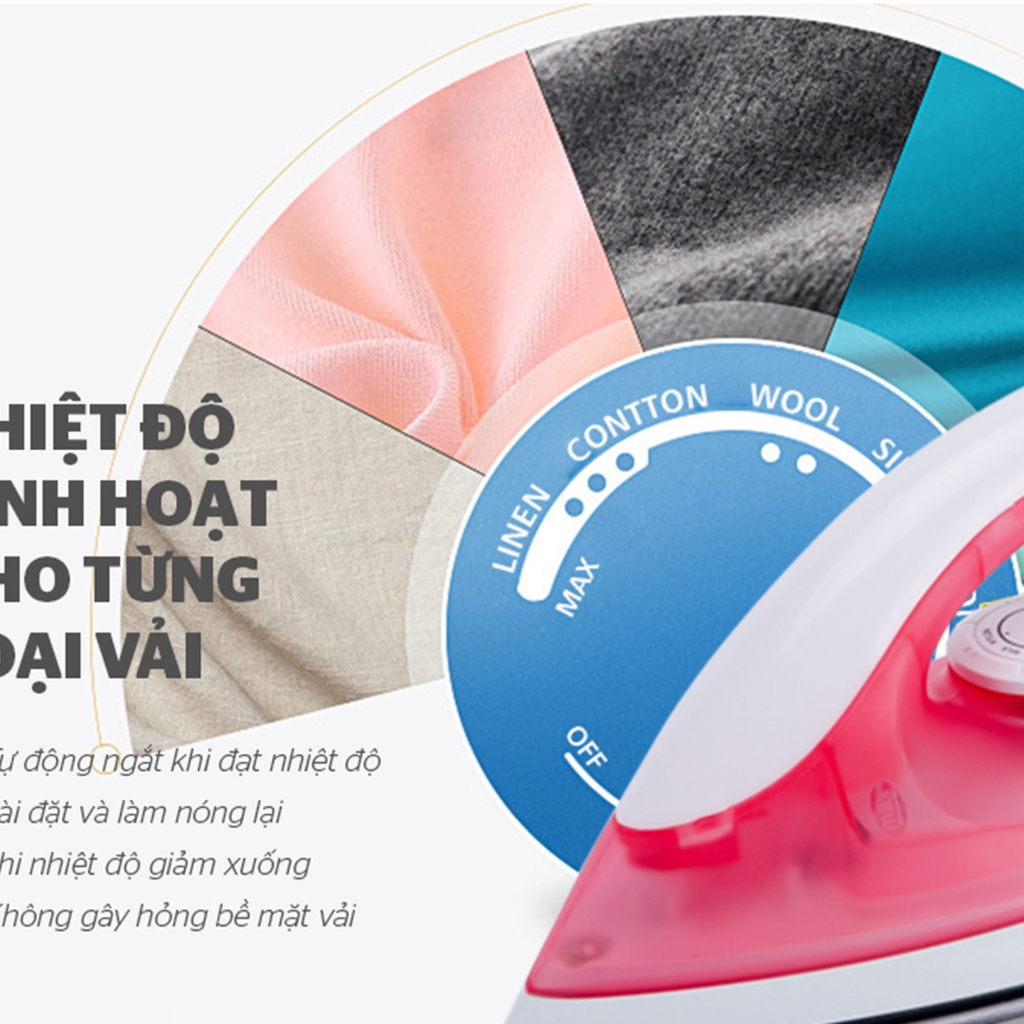 Bàn là khô SUNHOUSE SHD1072 HỒNG