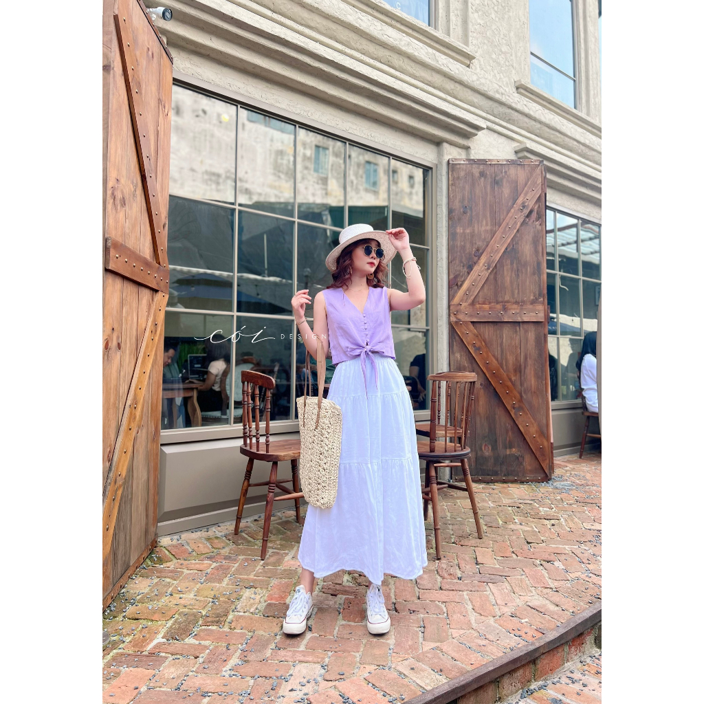 Chân Váy Tầng Linen Cói Design