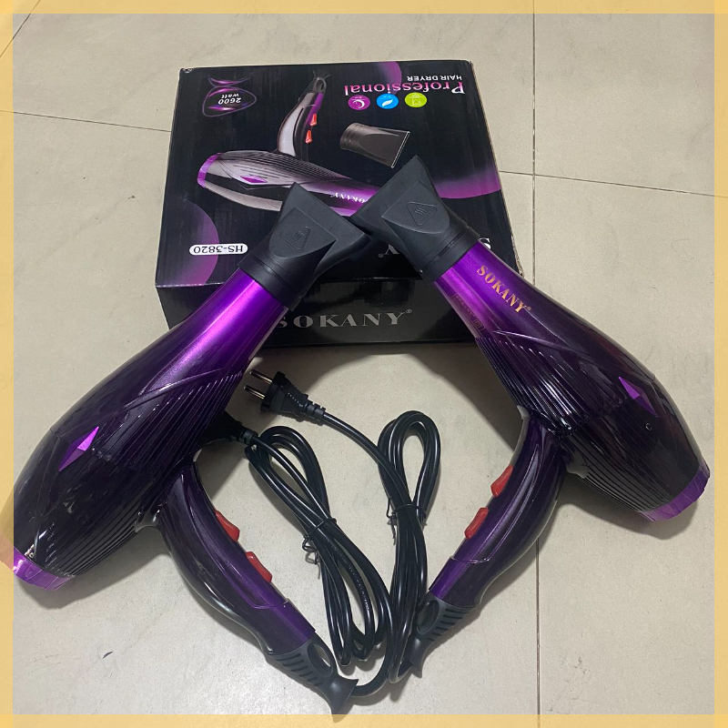 Máy Sấy Tóc Cao Cấp SOKANY 3820 - Máy Sấy Chuyên Dụng, Công Suất 2600W
