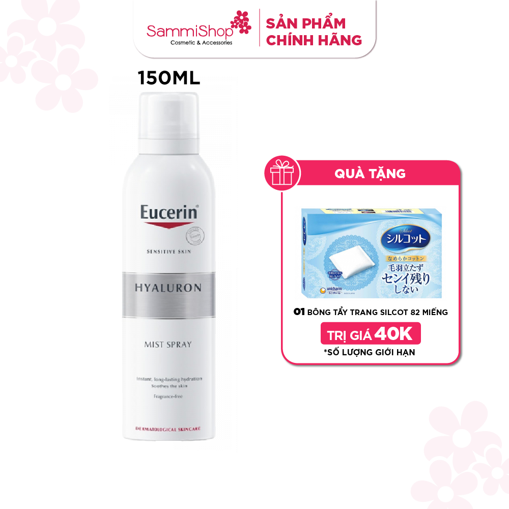 Xịt dưỡng ấm cho da nhạy cảm Eucerin Sensitive Skin Hyaluron Mist Spray 150ml