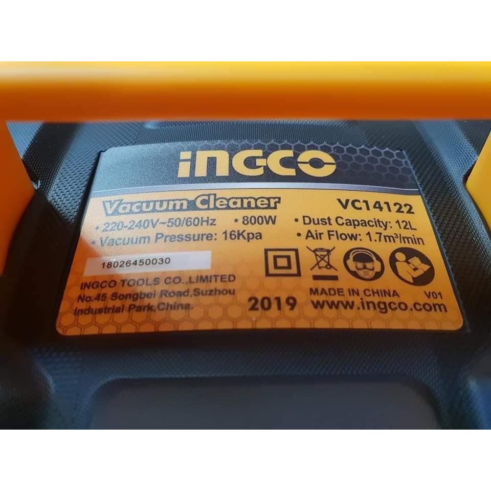 Máy hút bụi 800W - 12 Lít Ingco VC14122