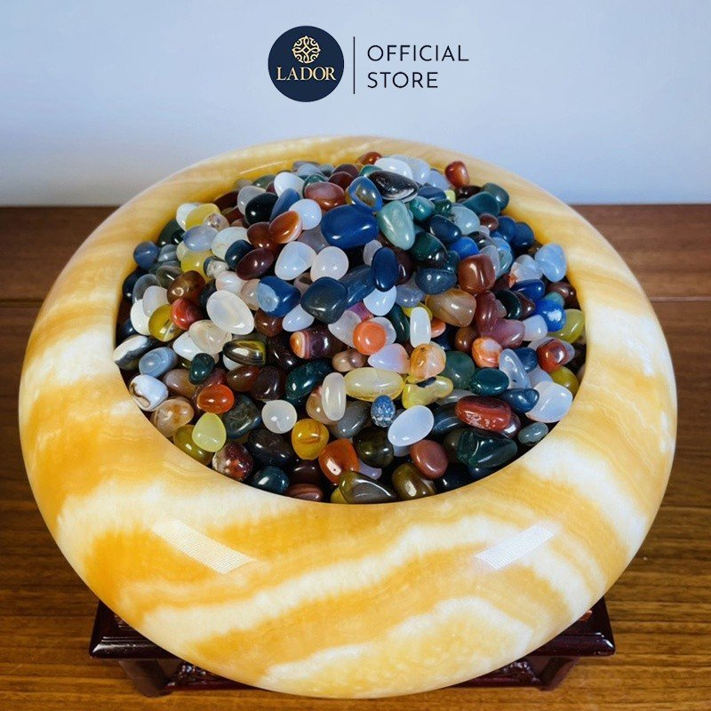 Sỏi mã não mài bóng - Đá sỏi trang trí bể cá - Trang trí chậu cây 0.8-1.2 cm Lador Jeweldy